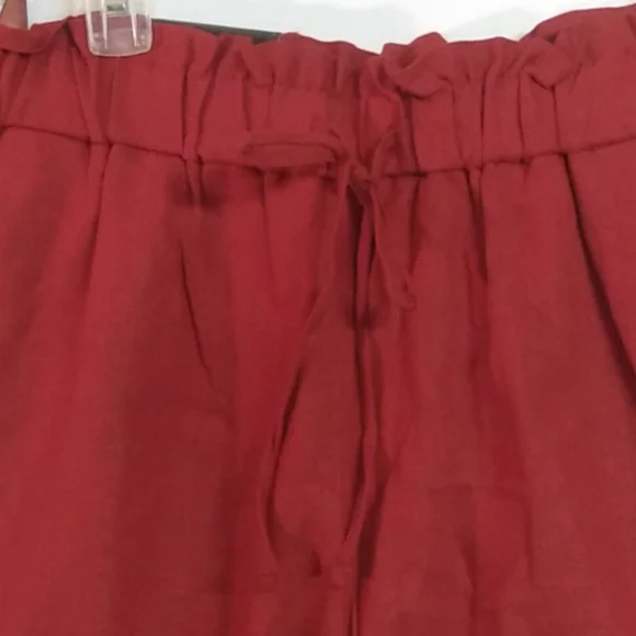 Banana Republic Terracotta Red Linen Blend Shorts Bag Waist - Picture 7 of 11